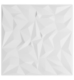 Panneaux muraux 24 pcs blanc 50x50 cm EPS 6 m² améthyste