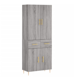 Buffet haut Sonoma gris 69,5x34x180 cm Bois d'ingénierie