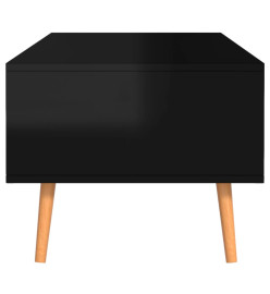 Table basse Noir brillant 100x49,5x43 cm Aggloméré