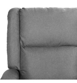 Fauteuil inclinable électrique gris clair similicuir et tissu