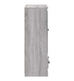 Buffet haut sonoma gris 60x35,5x103,5 cm bois d'ingénierie