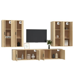 Ensemble de meubles TV 6 pcs Chêne sonoma Bois d'ingénierie