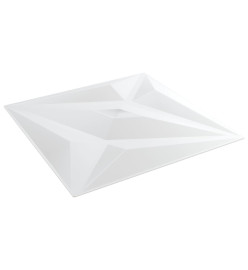 Panneaux muraux 12 pcs blanc 50x50 cm EPS 3 m² étoile