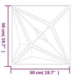 Panneaux muraux 12 pcs blanc 50x50 cm EPS 3 m² étoile