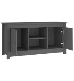 Meuble TV Gris 103x36,5x52 cm Bois de pin massif