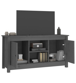 Meuble TV Gris 103x36,5x52 cm Bois de pin massif