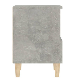 Table de chevet Gris béton 40x35x50 cm