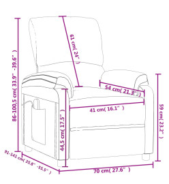 Fauteuil de massage Marron foncé Tissu