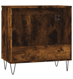 Armoire de bain chêne fumé 58x33x60 cm bois d'ingénierie