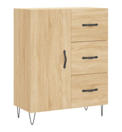 Buffet chêne sonoma 69,5x34x90 cm bois d'ingénierie