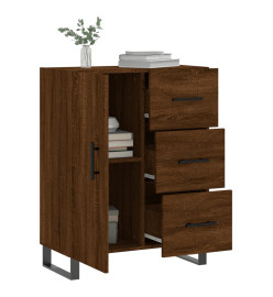 Buffet chêne marron 69,5x34x90 cm bois d'ingénierie