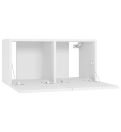 Meubles TV suspendus 3 pcs Blanc 60x30x30 cm