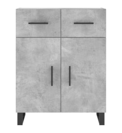 Buffet gris béton 69,5x34x90 cm bois d'ingénierie