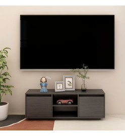 Meuble TV Gris 110x30x40 cm Bois de pin massif