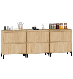 Buffets 3 pcs chêne sonoma 60x35x70 cm bois d'ingénierie