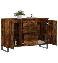 Buffet chêne fumé 104x35x70 cm bois d'ingénierie