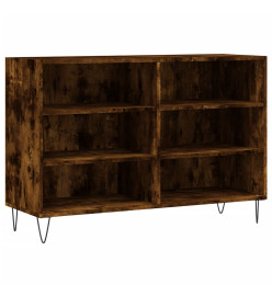 Buffet chêne fumé 103,5x35x70 cm bois d'ingénierie