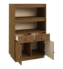 Buffet haut Marron miel 67x40x108,5 cm Bois massif de pin