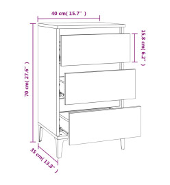 Table de chevet chêne sonoma 40x35x70 cm bois d'ingénierie