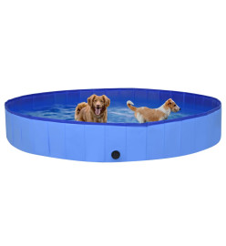 Piscine pliable pour chiens Bleu 300x40 cm PVC