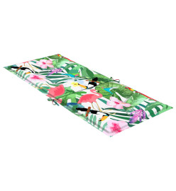 Coussins de chaise de jardin dossier haut lot de 2 multicolore