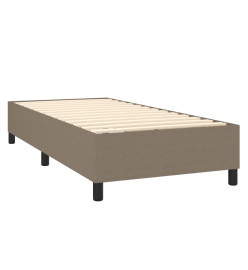 Sommier tapissier avec matelas et LED Taupe 90x190 cm Tissu
