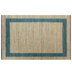 Tapis fait à la main Jute Bleu 160x230 cm