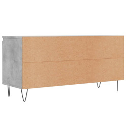 Meuble TV gris béton 104x35x50 cm bois d'ingénierie