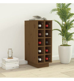 Armoire à vin Marron miel 23x34x61 cm Bois de pin massif