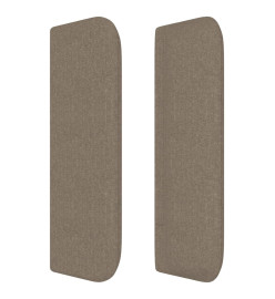 Tête de lit avec oreilles Taupe 103x16x78/88 cm Tissu