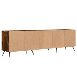 Meuble TV chêne fumé 150x30x44,5 cm bois d'ingénierie