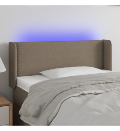 Tête de lit à LED Taupe 103x16x78/88 cm Tissu