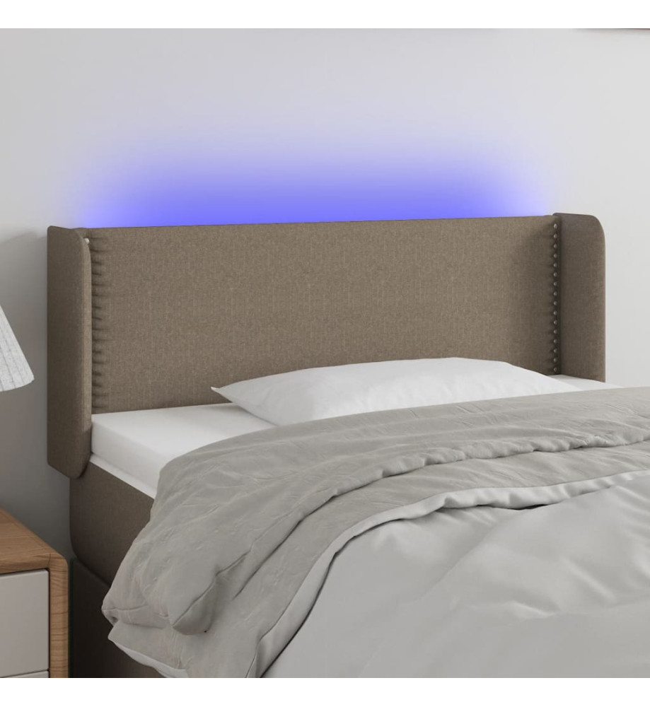 Tête de lit à LED Taupe 103x16x78/88 cm Tissu Tête de lit à LED Taupe 103x16x78/88 cm Tissu