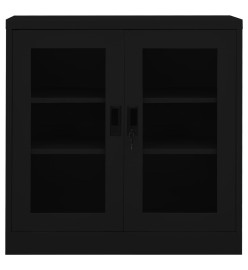 Armoire de bureau Noir 90x40x90 cm Acier