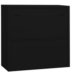 Armoire de bureau Noir 90x40x90 cm Acier