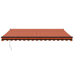 Auvent rétractable automatique orange et marron 4x3 m