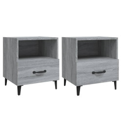 Tables de chevet 2 pcs Sonoma gris Bois d'ingénierie