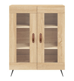 Buffet chêne sonoma 69,5x34x90 cm bois d'ingénierie