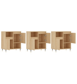 Buffets 3 pcs Chêne sonoma Bois d'ingénierie