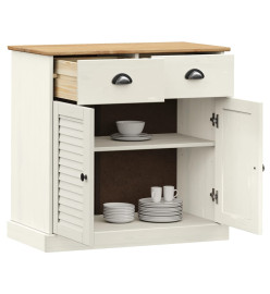 Buffet avec tiroirs VIGO 78x40x75 cm blanc bois massif de pin