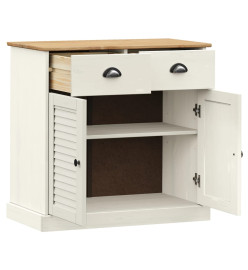 Buffet avec tiroirs VIGO 78x40x75 cm blanc bois massif de pin