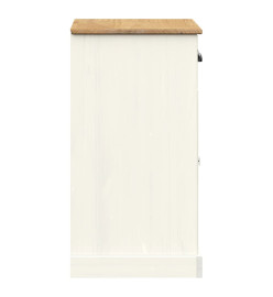 Buffet avec tiroirs VIGO 78x40x75 cm blanc bois massif de pin