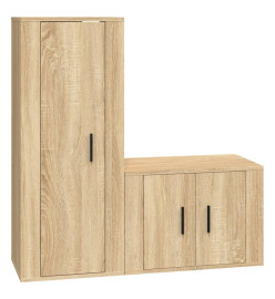 Ensemble de meubles TV 2 pcs chêne sonoma bois d'ingénierie