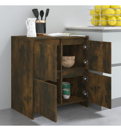 Buffet Chêne fumé 70x41x75 cm Bois d'ingénierie