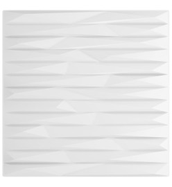 Panneaux muraux 24 pcs blanc 50x50 cm EPS 6 m² pierre