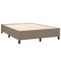 Lit à sommier tapissier avec matelas Taupe 140x200 cm Tissu