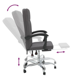 Fauteuil inclinable de bureau Gris Similicuir