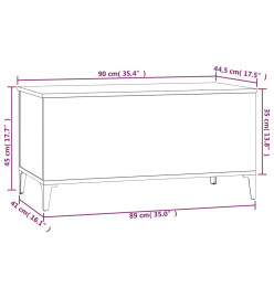 Table basse Sonoma gris 90x44,5x45 cm Bois d'ingénierie