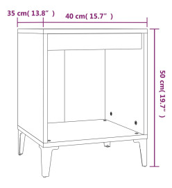 Table de chevet Chêne sonoma 40x35x50 cm