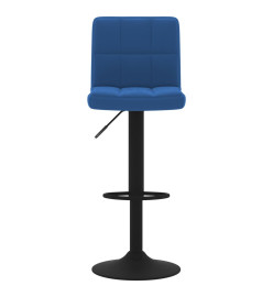 Tabourets de bar lot de 2 bleu velours